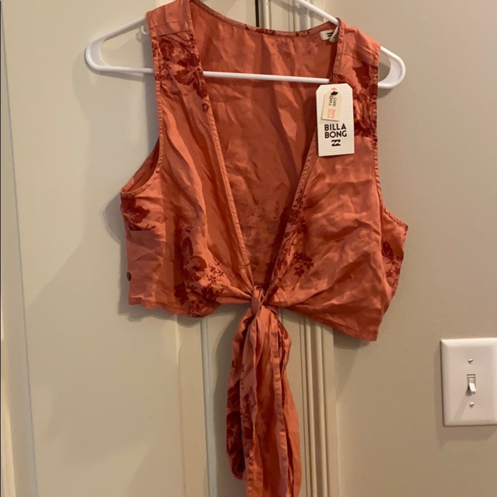Billabong floral wrapped crop top